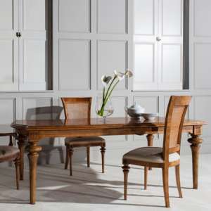 Spire Wooden Large Extending Dining Table In Walnut