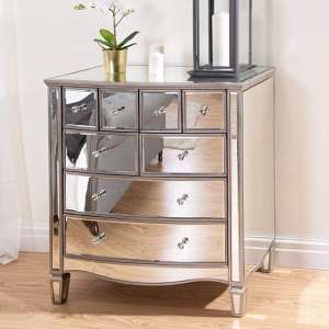 Stafford Mirrored Chest Of Drawers With 8 Drawers
