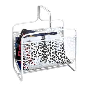 Starke Metal Magazine Rack In White