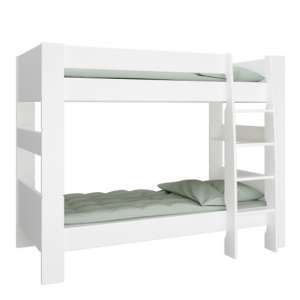 Sterns Kids Wooden Bunk Bed In White