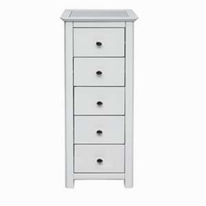 Sparsholt Stone Inset Narrow Chest Of Drawers With 5 Drawers