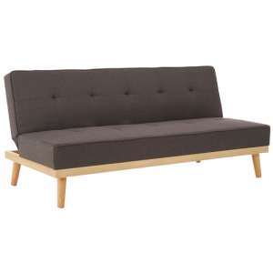 Porrima 3 Seater Fabric Sofa Bed In Grey    