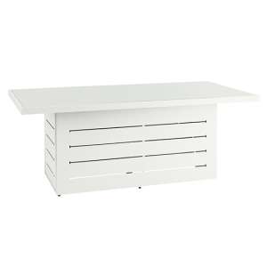 Stoke Outdoor Plain Glass Top Top Dining Table In White