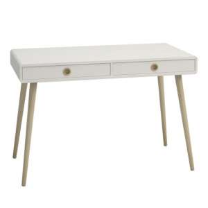 Strafford Wooden Study Desk With 2 Drawers In Off White