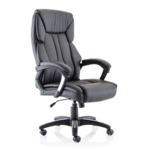 Stratford PU Leather High Back Home And Office Chair In Black
