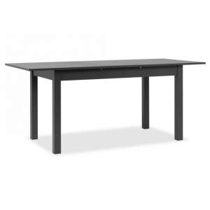 Stripe Extending Wooden Dining Table In Anthracite