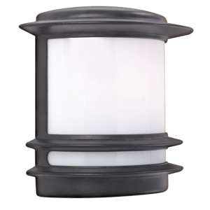 Stroud Outdoor White Polycarbonate Wall Light With Black Frame