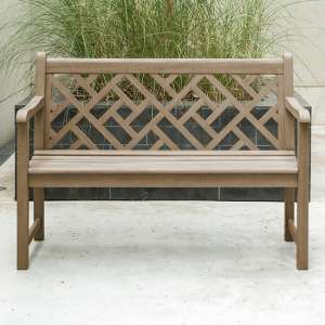 Strox Outdoor Chorus 4Ft Wooden Seating Bench In Chestnut