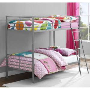 Streatham Metal Convertible Single Over Single Bunk Bed In Grey