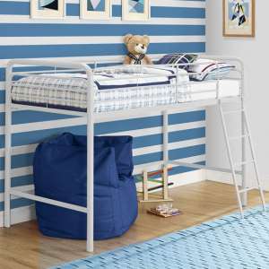 Streatham Metal Single Midsleeper Bunk Bed In White