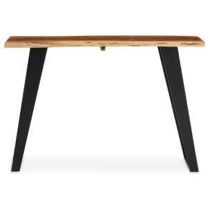 Surah Wooden Console Table With Black Metal Base In Natural