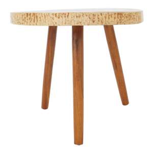 Praecipua Sonokeling Wood Top Side Table In Brown    