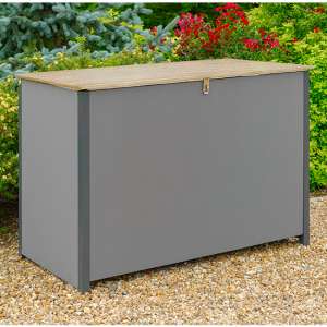 Sutton Outdoor Cushion Storage Box In Teak Effect