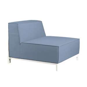 Suwon Sunbrella Fabric Middle Sofa In Blue And White Frame