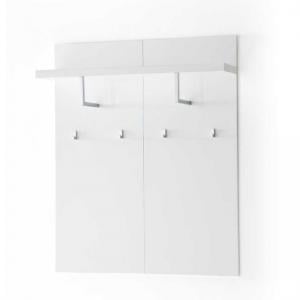 Sydney Wide Wall Mounted Hallway Storage In High Gloss White