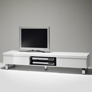 White Gloss Tv Stands Units Cabinets Uk Furniture In Fashion Sydney Lowboard Tv Stand In High Gloss White With 2 Drawers
