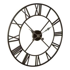 Symbia Wall Clock Round In Black Metal Frame