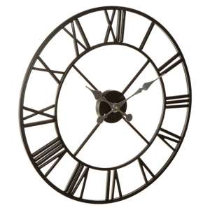 Symbia Wall Round Clock In Black Metal Frame