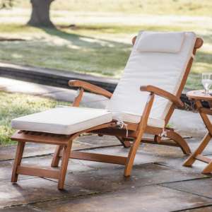 Syrah Outdoor Relaxing Lounger In Natural