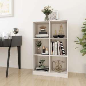 Taban Pinewood Bookcase With 6 Shelves In White