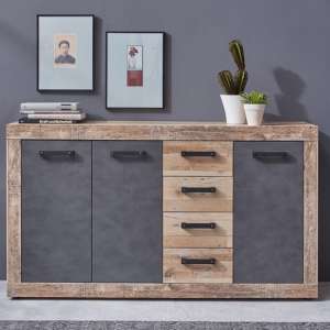 Tailor Wooden Large Sideboard In Pale Wood And Matera