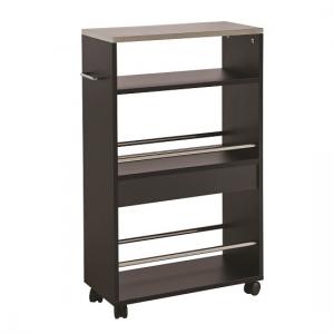 Tango Storage Trolley In Black With Shelves And 4 Castors