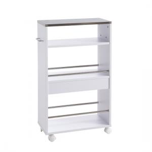 Tango Storage Trolley In White With Shelves And 4 Castors