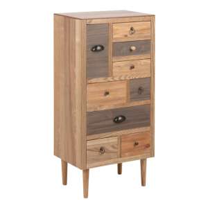 Taos Wooden Chest Of 5 Drawers In Ash Oak