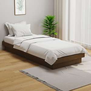 Tassilo Solid Pinewood Single Bed In Honey Brown