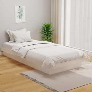 Tassilo Solid Pinewood Single Bed In White