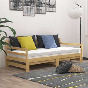 Tatiana Solid Pinewood Pull-Out Single Day Bed In Natural