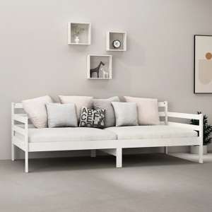 Tatiana Solid Pinewood Single Day Bed In White