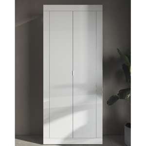 Taylor High Gloss Wardrobe With 2 Doors In White