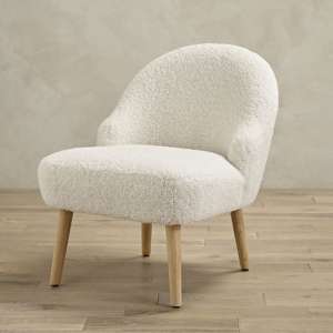 Trevor Fabric Upholstered Accent Chair In White