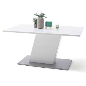 Tepic Rectangular High Gloss Dining Table In White