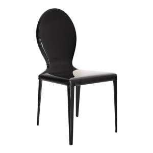 Tequila Black PVC Dining Chair In Black
