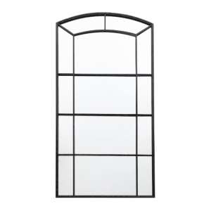 Thurock Window Design Wall Mirror In Black Frame