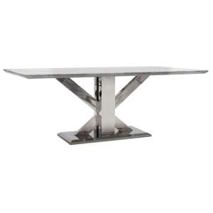 Tinley Rectangular 2000mm Marble Dining Table In Milan Grey