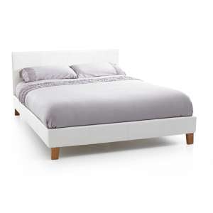 Tivoli White Faux Leather Double Bed