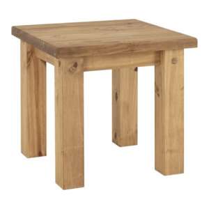 Torsal Wooden Lamp Table In Waxed Pine