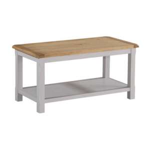 Trevino Wooden Coffee Table In Antique Grey Painted