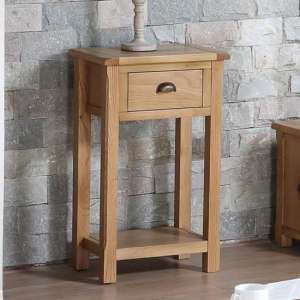 Trevino Console Table In Oak with 1 Drawer