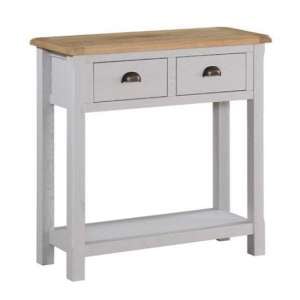 Trevino Large Console Table In Antique Grey Painted