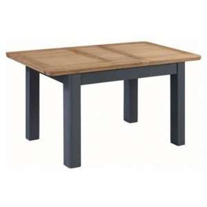 Trevino Small Extending Dining Table In Midnight Blue And Oak