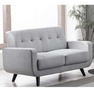 Trinidad Fabric 2 Seater Sofa In Light Grey