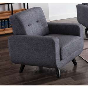 Trinidad Fabric Armchair In Dark Grey