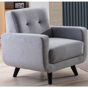 Trinidad Fabric Armchair In Light Grey