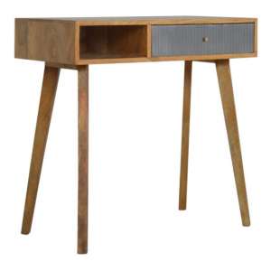 Tufa Wooden Study Desk In Grey And Oak Ish