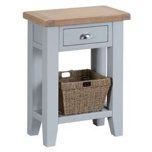 Tyler Wooden 1 Drawer Telephone Table In Grey