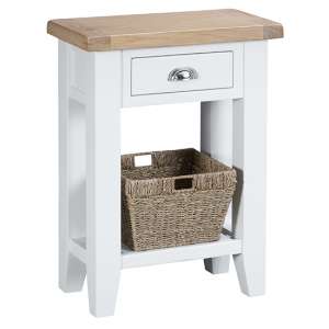 Tyler Wooden 1 Drawer Telephone Table In White
